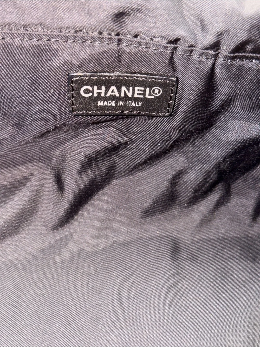Authentic Chanel Vintage Black New Travel Line CC Jacquard Shoulder Bag 6-Series